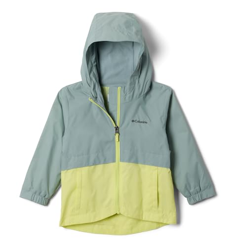 Columbia Youth Rain-Zilla II Waterproof Rain Jacket, Crushed Blue/Neon Light, 3T