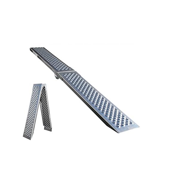 Laderampe Auffahrrampe Auffahrschiene 200KG Motorrad Rampe aufklappbar 200cm