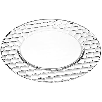 Barski European Glass Charger Plates - 12.5 Inch Diameter, Set Of 2, Clear With Designed Border - View #10