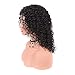 cute fairy 100% Human Hair Wig Kinky Curly Wig with Bangs Black Deep Culy Wig Fluffy Wavy Wig Nature Looking Glueless Wig 18inches
