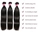 RUIMEISI Brazilian Straight Hair With Closure 3 Bundles Unprocessed Virgin Human Hair Bundles With Lace Closure Inch Part Hair Extensions Natural Color (22/24/26+20 Inch, Three part)