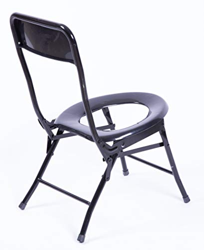 PLAYBERG Folding Portable Toilet Seat for Camping and Hiking with Back Rest - Thumbnail 2