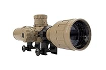 Monstrum Tactical 3-9x32 AO Rifle Scope with Illuminated Range Finder Reticle and High Profile Scope Rings