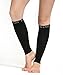 Buttons & Pleats Calf Compression Sleeve for Women & Men - Footless Leg Sleeves Socks - Boosts Circulation - Reduces Fatigue - Eases Shin Splints 1 Pair Black L/XL