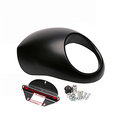 Oda Motorcycle Fairing Motorcycle Front Headlight Cowl Fairing Retro Mask for Harley Sportster Dyna 883 - Thumbnail 2