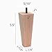 WEICHUAN Tapered Solid Beech Wood Furniture Legs for Sofa Couch Chair Ottoman Loveseat Table Cabinet Legs Furniture Feet Replacement(5.5