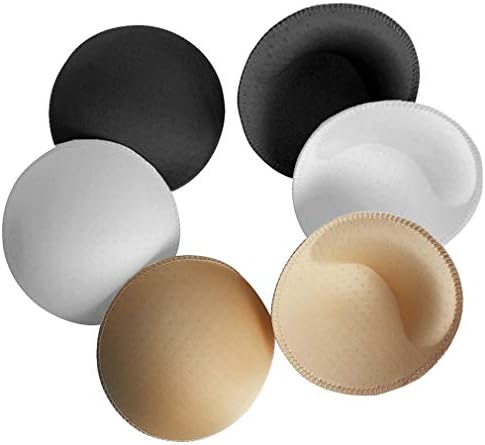 Bra Insert Women's Round Sport Yoga Bra Pads Inserts Pads Bra Cup 3 Pairs in Set (6 PCS) Beige By Nimiah