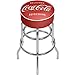 Bar Stool - Coca-Cola Vintage Stool with Foam Padded Seat - Swivel Chair for Game Room, Garage, or Home Bar by Trademark Gameroom