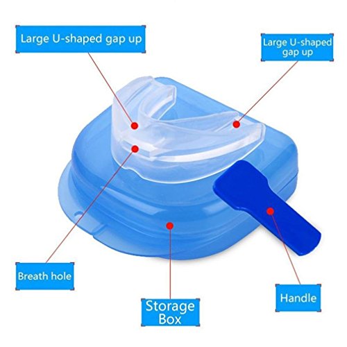  Professional Dental Guard - Stops Teeth Grinding, Bruxism, Eliminates Teeth Clenching Includes Fitting Instructions & Anti-Bacterial Case. Satisfaction Is Guaranteed! Athletic Mouthguard