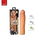 'Topco Sales Tommy Gunn Be Him Cyberskin Penis Extension, Cock sleeve, Size and pleasure Enlager&Enhancer, Proven body-safe Stretchy Material, Ultra-soft, Water-based Lube Applicative for Men & Couple