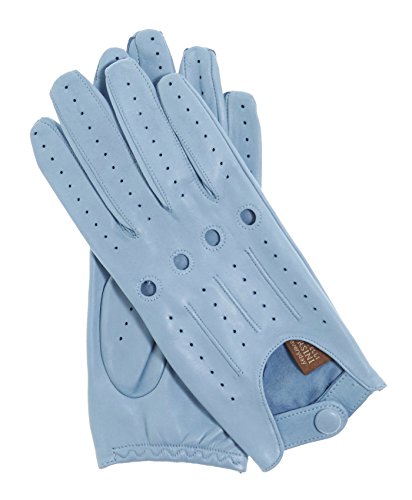 Fratelli Orsini Everyday Women's Open Back Leather Driving Gloves Size 8 Color Sky