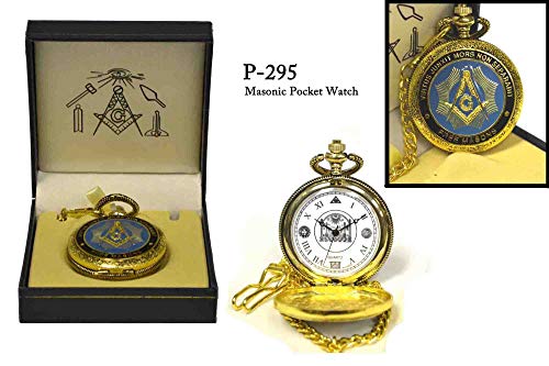 Sigma Impex P-295 Blue Masonic Pocket Watch