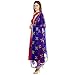 Dupatta Bazaar Indian Phulkari Embroidered Chiffon Dupatta Stole for Women/ Designer Ethnic Lace Border Scarf Shawl/Chunni,Blue