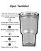 Insulated Stainless Steel Travel Tumbler - 30 oz Coffee Thermal Mug with 2 Tumbler lids New Spill Proof Flip Top Lid, 2 Stainless Steel Straws – Like Yeti Tumbler For Ice Drink & Hot Beverage, by EPIC