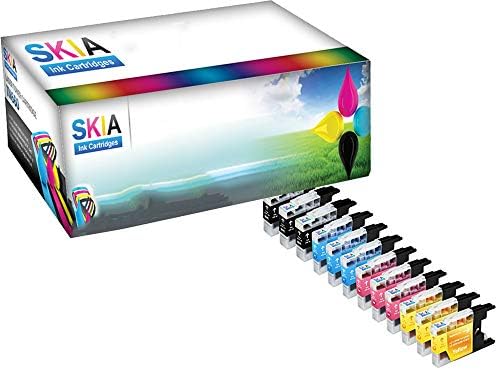 Skia LC-75 HIGH Yield MFC-J280W MFC-J425W MFC-J430W MFC-J435W MFC-J5910DW MFC-J625DW MFC-J625W MFC-J6510DW MFC-J6710DW MFC-J6910DW MFC-J825DW MFC-J835DW CompatbIble Brother Ink Cartridges (12 Pack)