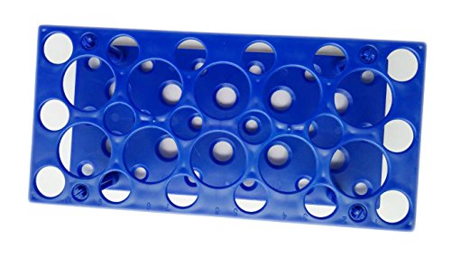 28 Well Centrifuge Tube Rack for 10ml/15ml/50ml Laboratory Plastic Tube Rack Holder(Pack of one) (Blue) - Thumbnail 3