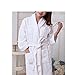 LUXEHOME 100% Cotton Terry Bathrobe - Luxury Shawl Collar Soft Spa Robes for Women and Men, White (Large, White)