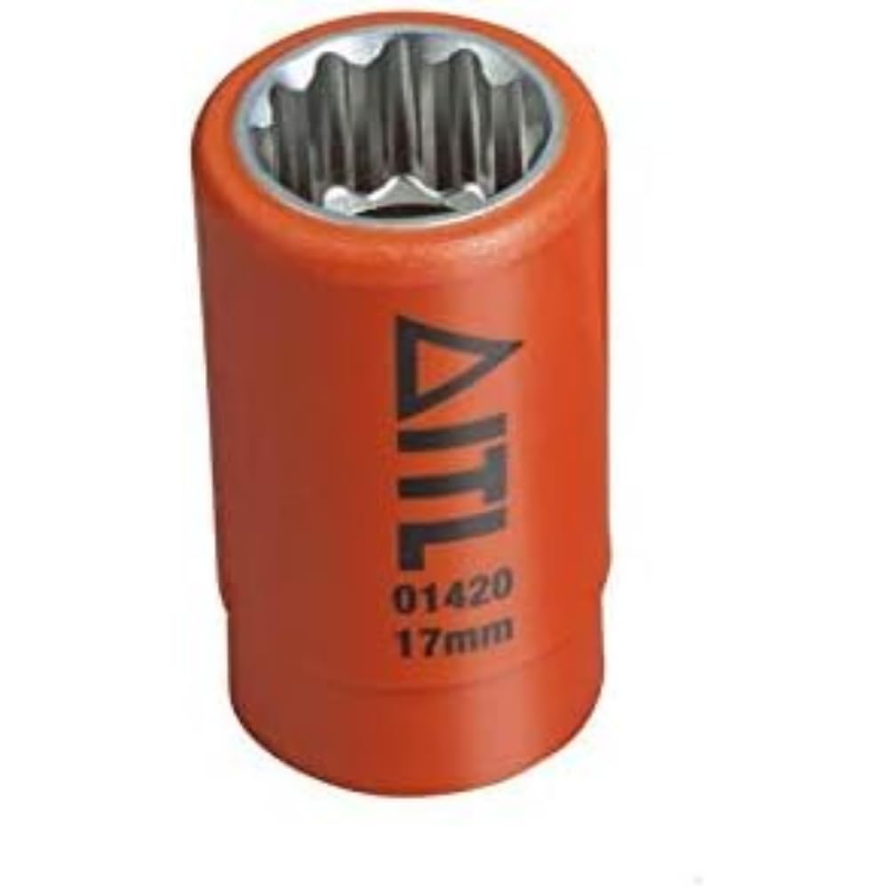 ITL Insulated Tools Insulated 3/8" Drive Socket 13mm – VDE Certified High-Voltage Safe Compact and Durable
