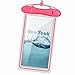 Waterproof Cellphone Case, Ace Teah Waterproof Case Dry Bag Pouch Compatible with Phone Devices Up to 6 Inch Diagonal for Swimming, Fishing, Boating, Skating, Snowing, Skiing, Beach - Pink