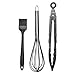10Pcs/set Silicone Heat Resistant Kitchen Cooking Utensils spatula Non-Stick Baking Tool tongs ladle gadget by BonBon (black)