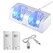 Insten Dual Charging Station with 2 Rechargeable Batteries & LED Light for Nintendo Wii / Wii U Remote Control, White Controller Charger Dock – (Original Wii Controllers Not Included) Retail Packagingthumb 1