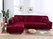 FORCHEER Stretch Couch Cover 3 Cushion Sofa Slipcovers Furniture Pet Protector for Living Room Spandex Smooth Fabric(Sofa, Wine Red)