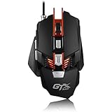 Ajazz GTX Professional RGB Mechanical Mouse, 7 Buttons Adjustable wrist support and Counterweight Slot Gaming Mouse, Black