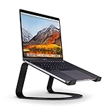 Twelve South Curve for MacBooks and Laptops | Ergonomic desktop cooling stand for home or office, matte black
