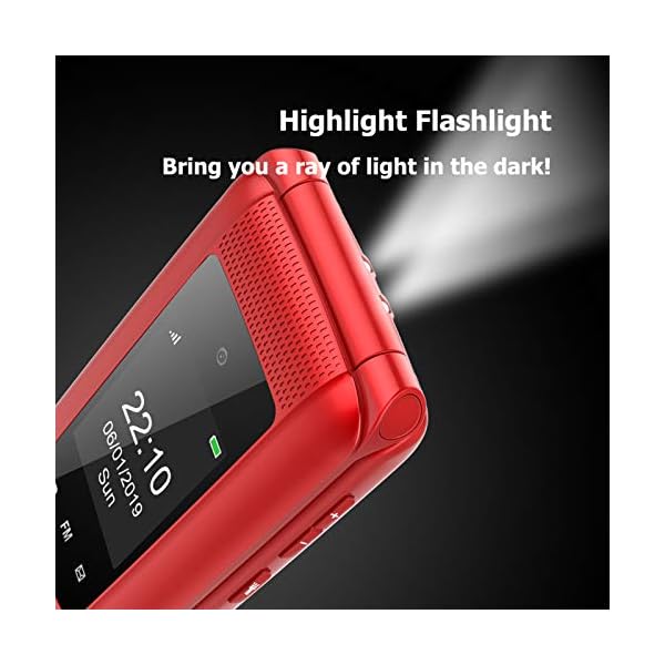 Uleway-Big-Button-Mobile-Phone-for-Elderly-Sim-Free-Flip-Phone-Unlocked-Basic-Mobile-Phone-with-SOS-Button-Loud-Speaker-for-Senior-2G-Red uleway Big Button Mobile Phone for Elderly, Sim Free Unlocked Senior Mobile Phone with SOS Button, Torch, Camera…