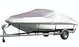 iCOVER Trailerable Boat Cover- Waterproof Heavy Duty Marine Grade Polyester, Fits V-Hull,Fish&Ski,Pro-Style,Fishing Boat,Runabout,Bass Boat, up to 12ft-13ft Long and 68