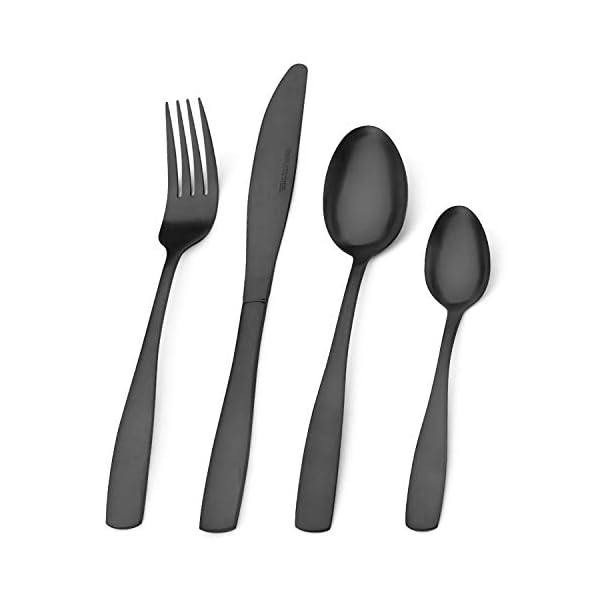 Matte-Black-Cutlery-Set-Bettlife-Tableware-Set-Stainless-Steel-Flatware-Silverware-Set-with-Knife-and-Fork-Set-Service-for-8-Dishwasher-Safe-Easy-Clean-Hold-Matt-Black-32-P Matte Black Cutlery Set, Bettlife Tableware Set Stainless Steel Flatware Silverware Set with Knife and Fork Set, Service…