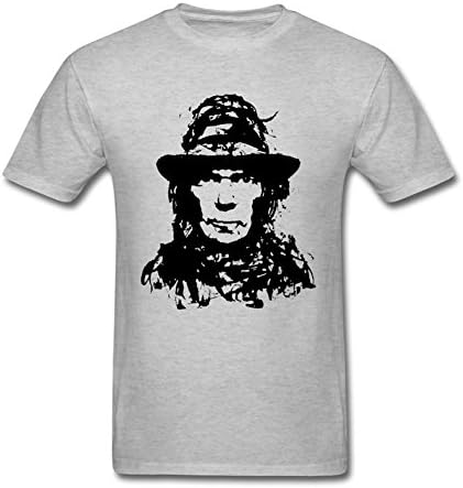TLMKKI Men's Neil Young Logo T-shirt Grey L