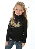 high5 Little Girls solid Color Turtleneck 100% Cotton Size 2 Black