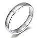 EAMTI 2mm 4mm 6mm 925 Sterling Silver Ring High Polish Plain Dome Wedding Band Comfort Fit Size 3-13
