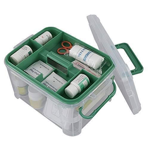 Premsakhi 2Layer First Aid Kit Transparent Medicine Organizer