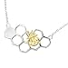 Helen de Lete Innovative Honey Bees Sterling Silver Collar Necklace