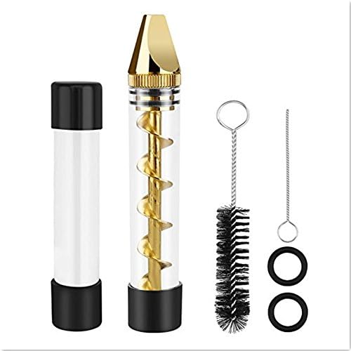 Grinder Blunt - Come with Glass bottle ,4 x O-Rings,2 x Rubber Caps , x Small Cleaning Brush ,1x Big Cleaning Brush For Tobacco, Dry Herbs,Tea, Herb Leaves And Spices Ship from US (Style 2)
