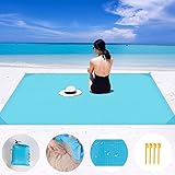 COPOZZ Sand Free Beach Blanket, Outdoor Waterproof Picnic Mat Compact Soft Beach Blanket for Travel Camping Hiking Fishing