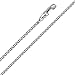 14k White or Yellow Gold 1.2mm Flat Open Wheat Chain Necklace