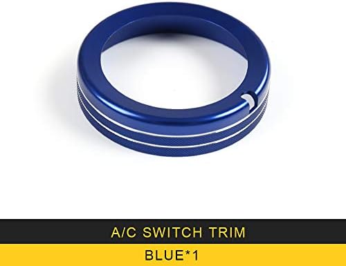ANTEKE Auto Car-Styling A/C Switch Trim Cover Stickers Covers Interior Accessories for Nissan Patrol Y62 (A/C Switch Trim-【Blue】 1)