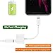 Phone 7 8 X Splitter Dual Lighting Adapter, 2 in 1 Double Lighting Adapter Headphone Jack Converter AUX Female Audio Splitter Cable Support Audio Charge Sync Data Music Control Phone Call iOS 11