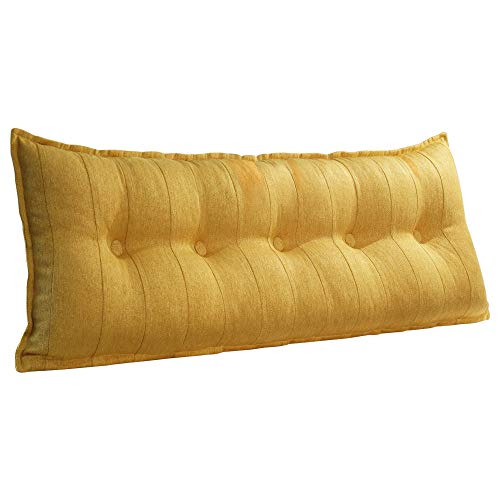 yellow bed rest pillow