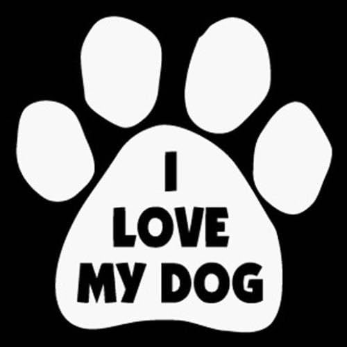 I Love my Dog die cut vinyl decal/sticker--dogs,pets