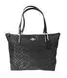 Coach Signature Zip Tote Shoulder Handbag (SV/Black)