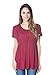 Bearsland Women's Breastfeeding and Nursing Summer Top PurpleRed Size L