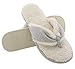 UltraIdeas Women's Comfort French Terry Plush Lining Memory Foam Spa Thong Flip Flops Indoor Slippers House (L /9-10 B(M) US, Gray)