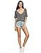SheIn Women's Summer Short Sleeve Loose Casual Tee T-Shirt Misty Grey Medium