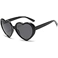 Armear Women Fashion Oversized Heart Sunglasses Retro Cute Love Shaped Eyeglasses UV400