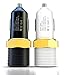Foxx 3.1A Dual USB Super Fast Car Charger, 2 Port Intelligent Output for Charging Apple and Android Devices (White)