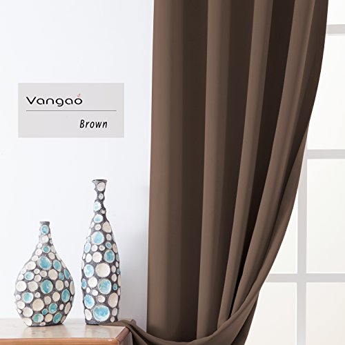 image for Vangao Blackout Curtains for Living Room 63 inch Length Bedroom Window